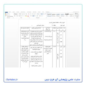 طرح درس سالانه مطالعات سوم ابتدایی