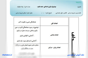 طرح درس سالانه کامل همه ی دروس (علوم - فارسی - ریاضی - قرآن - تربیت بدنی - هنر) پایه اول ابتدایی با فرمت پی دی اف (PDF)