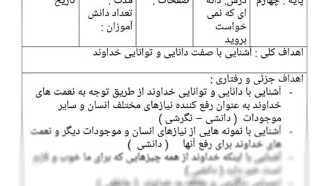 طرح درس دانه ای که نمی خواست بروید هدیه ها چهارم ابتدایی