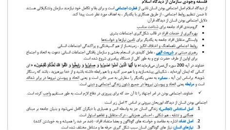 جزوه خلاصه کتاب اصول و مبانی مدیریت از دیدگاه اسلام محمد مقیمی PDF