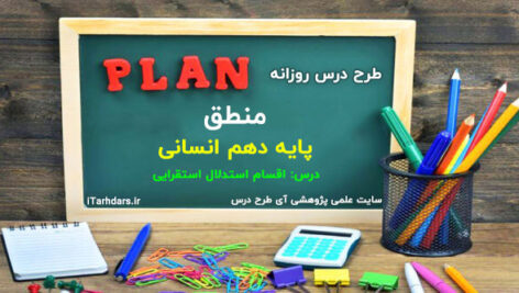 طرح درس روزانه منطق پایه دهم انسانی اقسام استدلال استقرایی